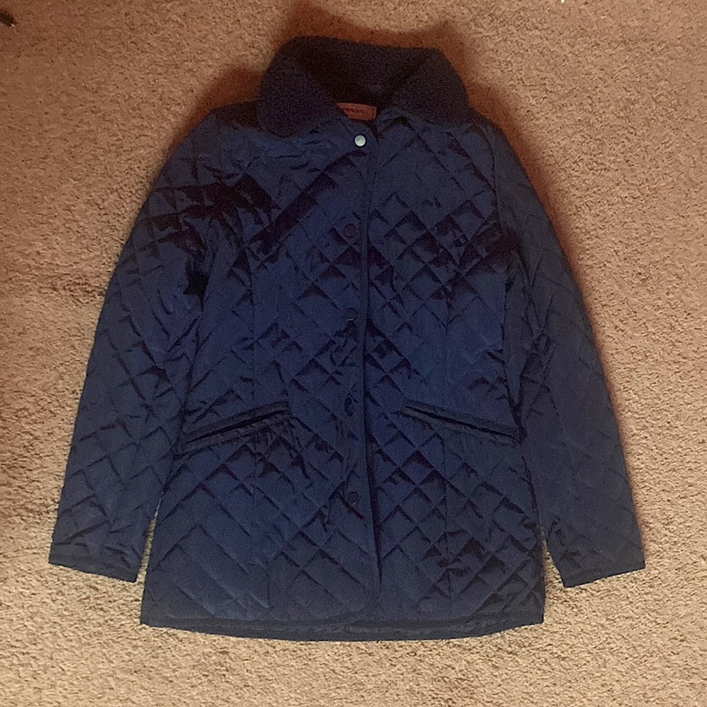 Navy blue kids uniform trenchcoat